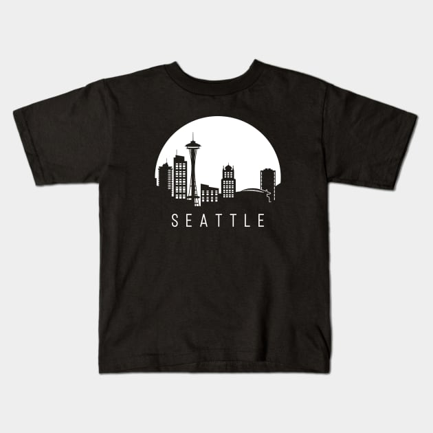 seattle, skyline Kids T-Shirt by ThyShirtProject - Affiliate